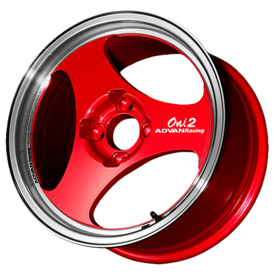 Advan Oni2 4x100 15x5.5+45 Machining & Racing Candy Red