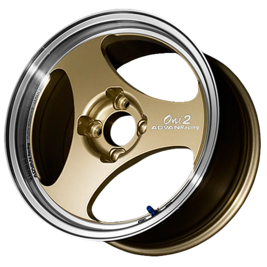 Advan Oni2 4x100 15x7.0+30 Machining & Champagne Gold