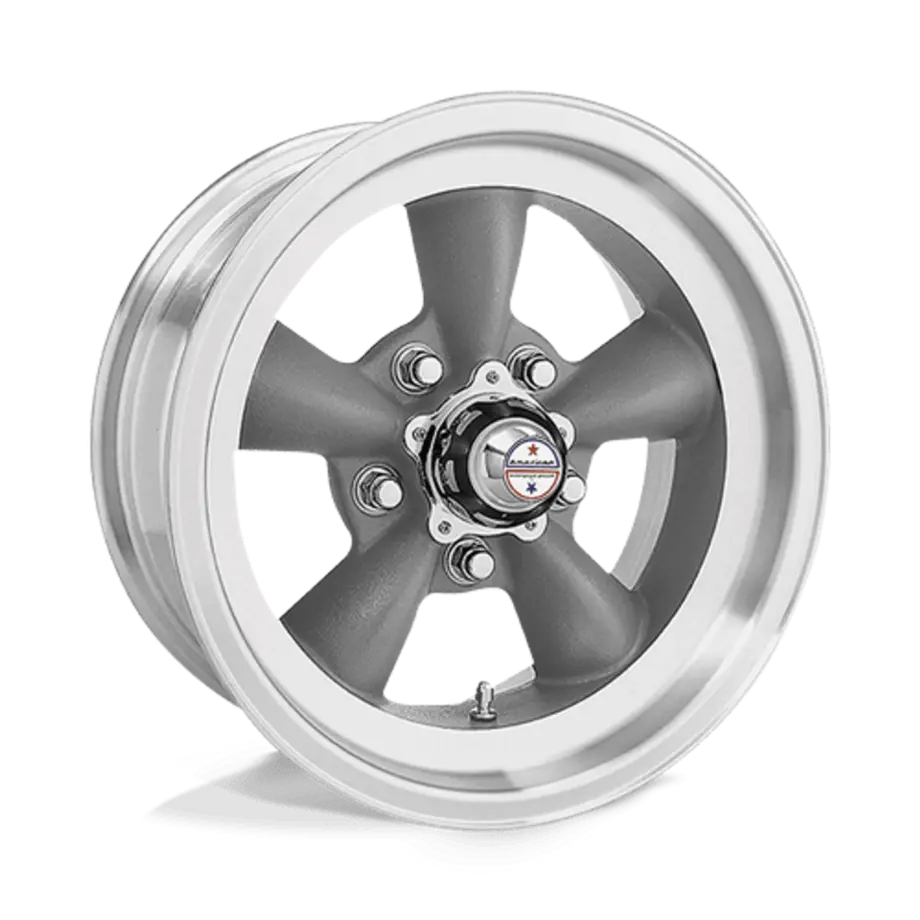 American Racing Vintage VN105 TORQ THRUST D 5X114.3 15X10 -44 TORQ THRUST GRAY W/ MACH LIP