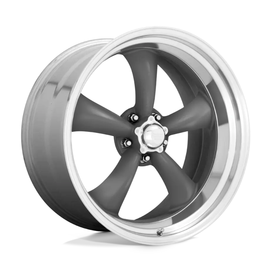 American Racing Vintage VN215 CLASSIC TORQ THRUST II 5X114.3 20X8 +0 MAG GRAY MACHINED LIP