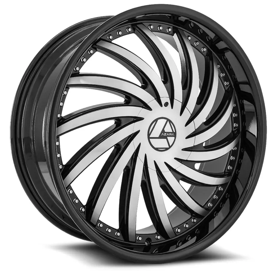 Azara AZA-508 5x114.3/5x120 20x8.5 +35 Gloss Black & Machined