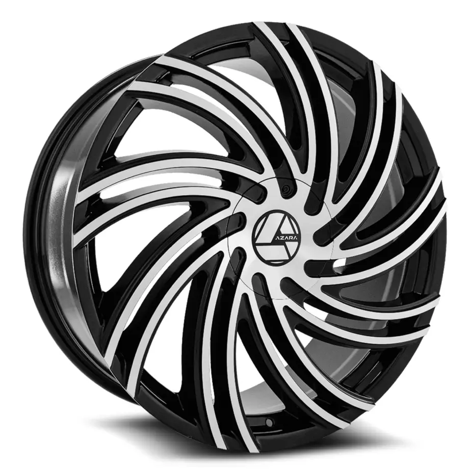 Azara AZA-514 5x114.3/5x120 20x8.5 +35 Gloss Black & Machined