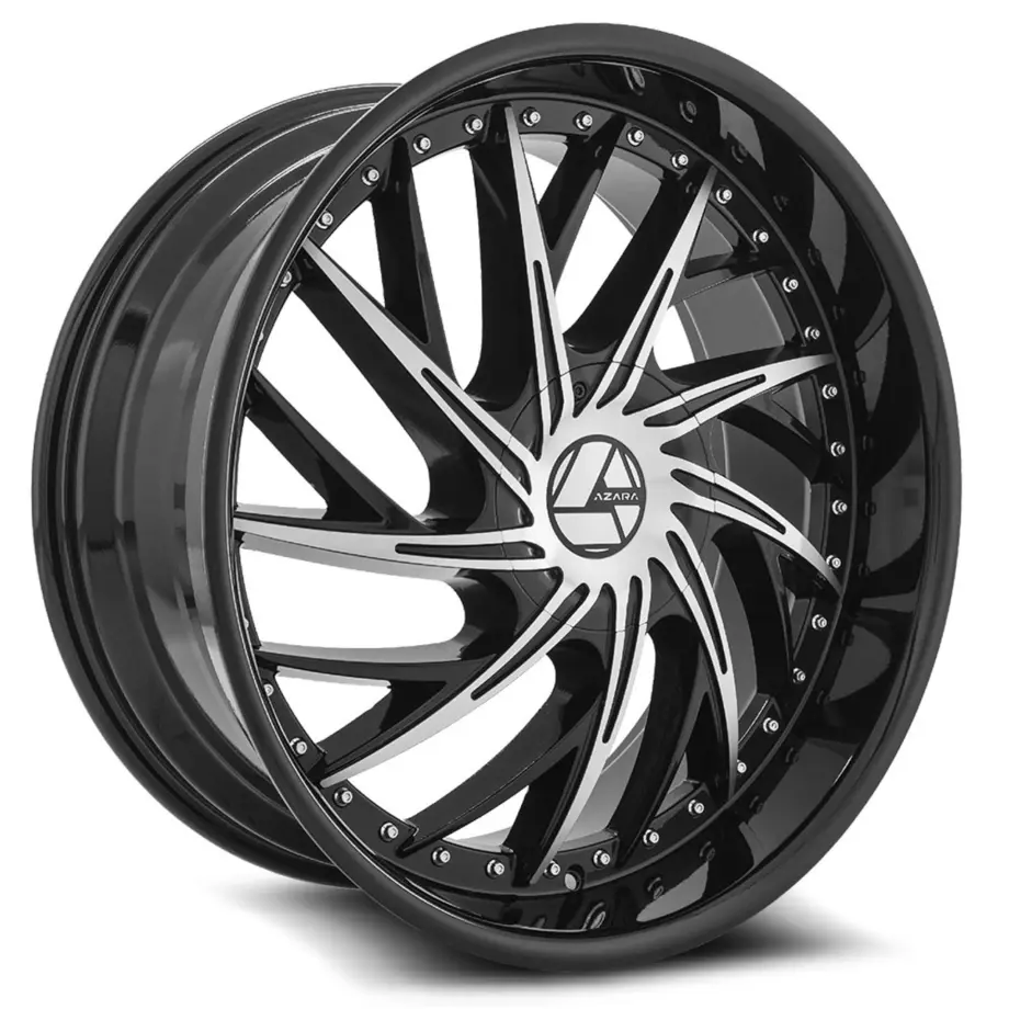 Azara AZA-516 5x114.3/5x120 20x8.5 +35 Gloss Black & Machined