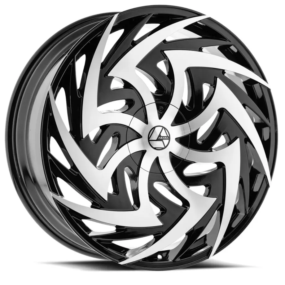 Azara AZA-520 5x114.3/5x120 20x8.5 +35 Gloss Black & Machined