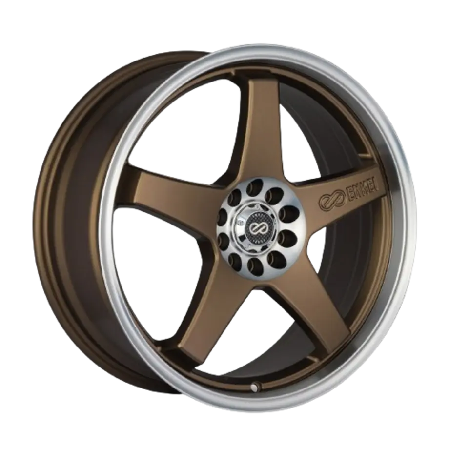 Enkei EV5 4x100/114.3 17x7+38 Matte Bronze w/ Machined Lip