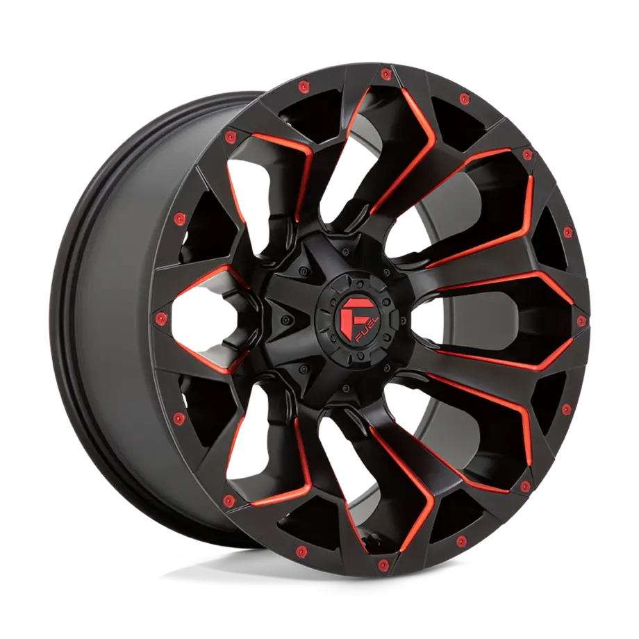 Fuel 1PC D787 ASSAULT 6X135/6X139.7 22X10 -18 MATTE BLACK RED MILLED