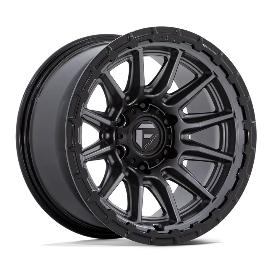 Fuel 1PC FC866 PISTON 5X127 20x9 +1 MATTE GUNMETAL W/ GLOSS BLACK LIP