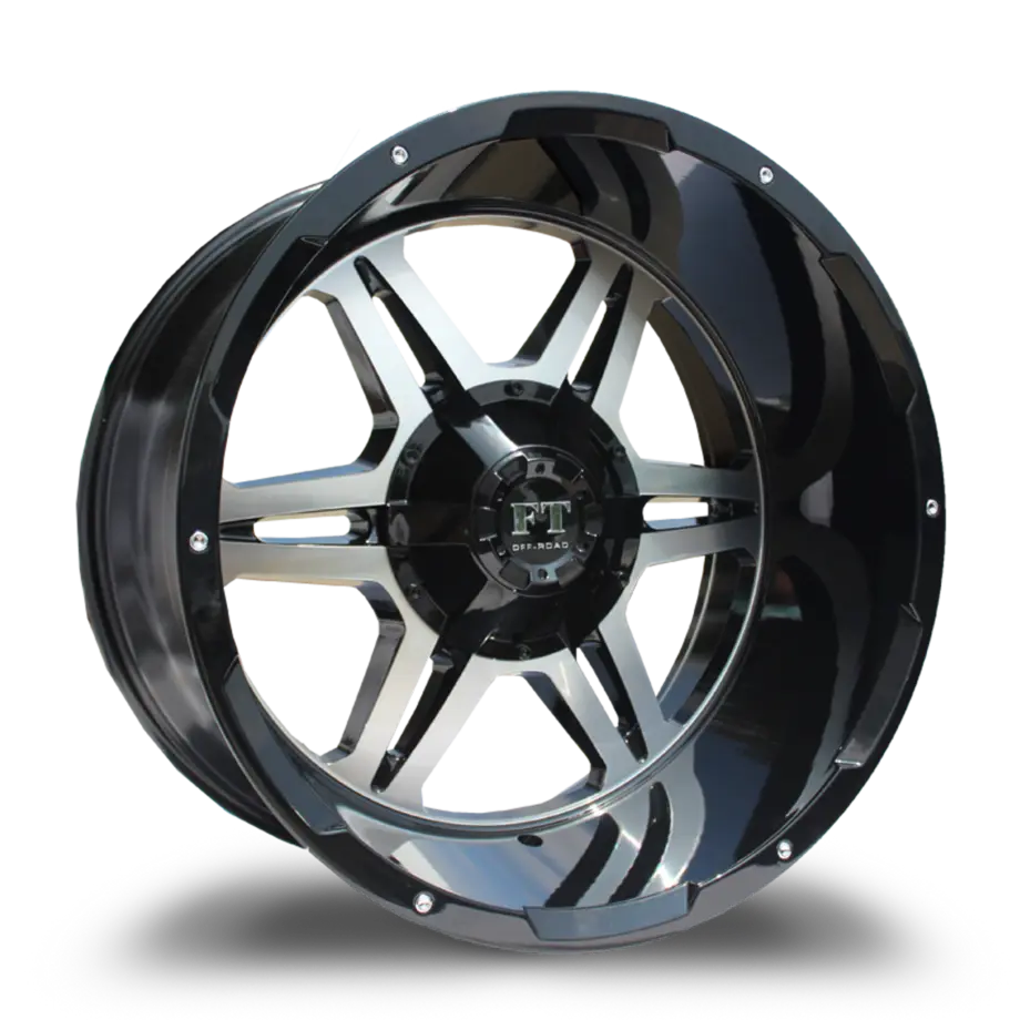 FULL THROTTLE FT3 6x135/6x139.7 22x12-44 BLACK / MACHINED