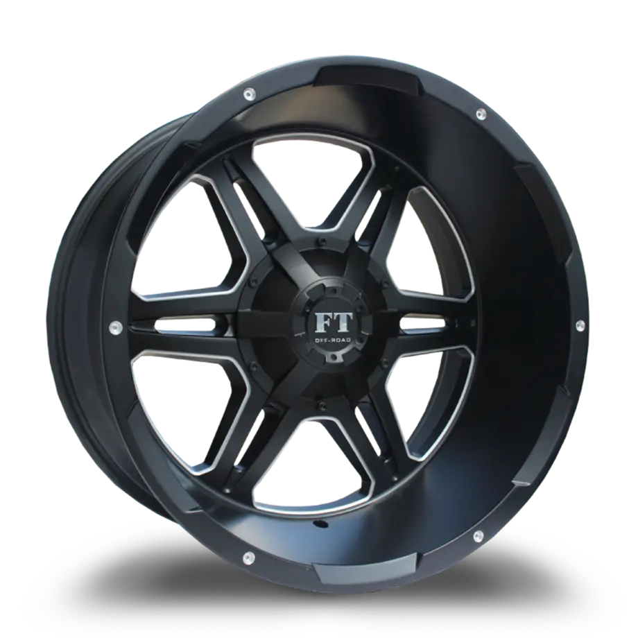 FULL THROTTLE FT3 8x180 22x12-44 SATIN BLACK/MILLED