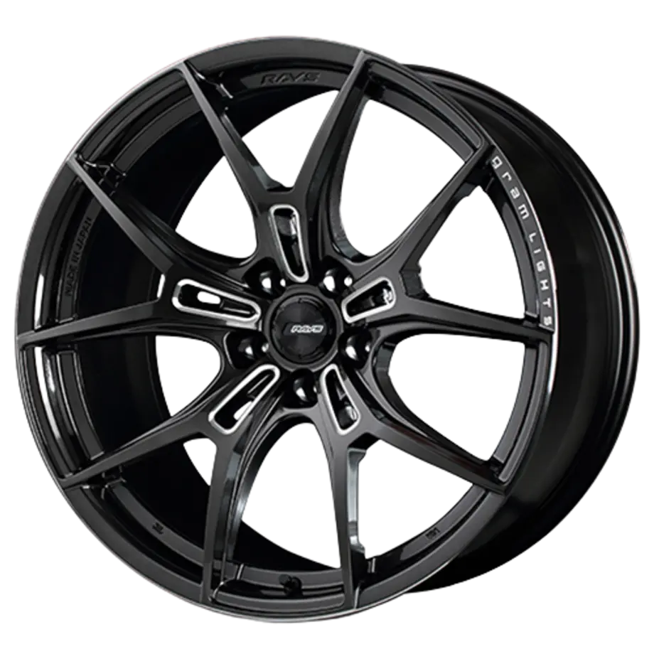 Gram Lights 57FXZ 5x114.3 18x9.5+12 Super Dark Gunmetal / Machining Rim Edge DC