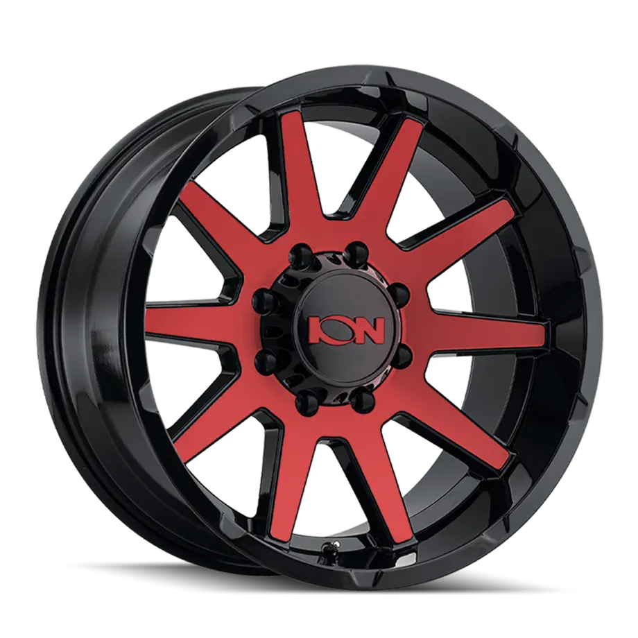 Ion Type 143 8x180 20x10-19 Gloss Black/Red Machined