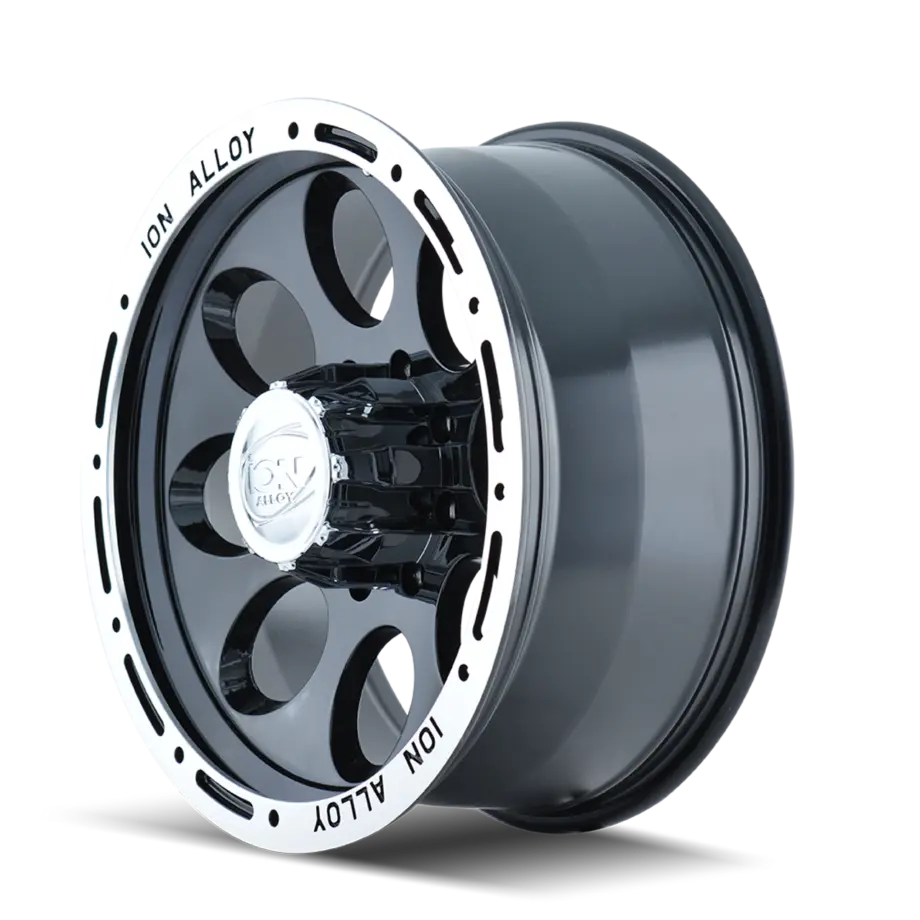 Ion Type 174 5x114.3 15x8-27 Black/Machined Lip