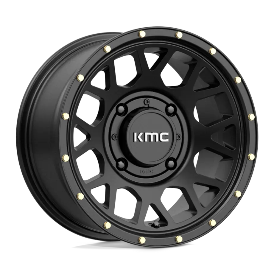 KMC Powersports KS135 GRENADE 4X137 15X10 +0 SATIN BLACK