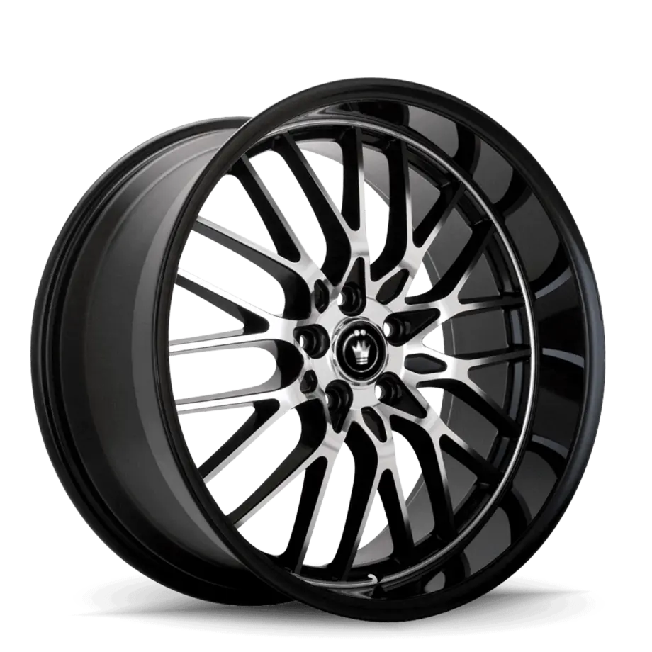 Konig Lace 5X100/5X114.3 17x7+40 Black/Machine Spoke