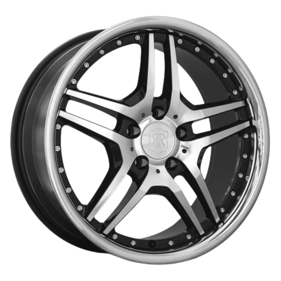 MRR RW2 5x120 20x10  +25 Black Chrome Lip