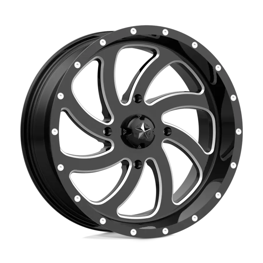 MSA Offroad Wheels M36 SWITCH 4X137 22X7 +0 GLOSS BLACK MILLED