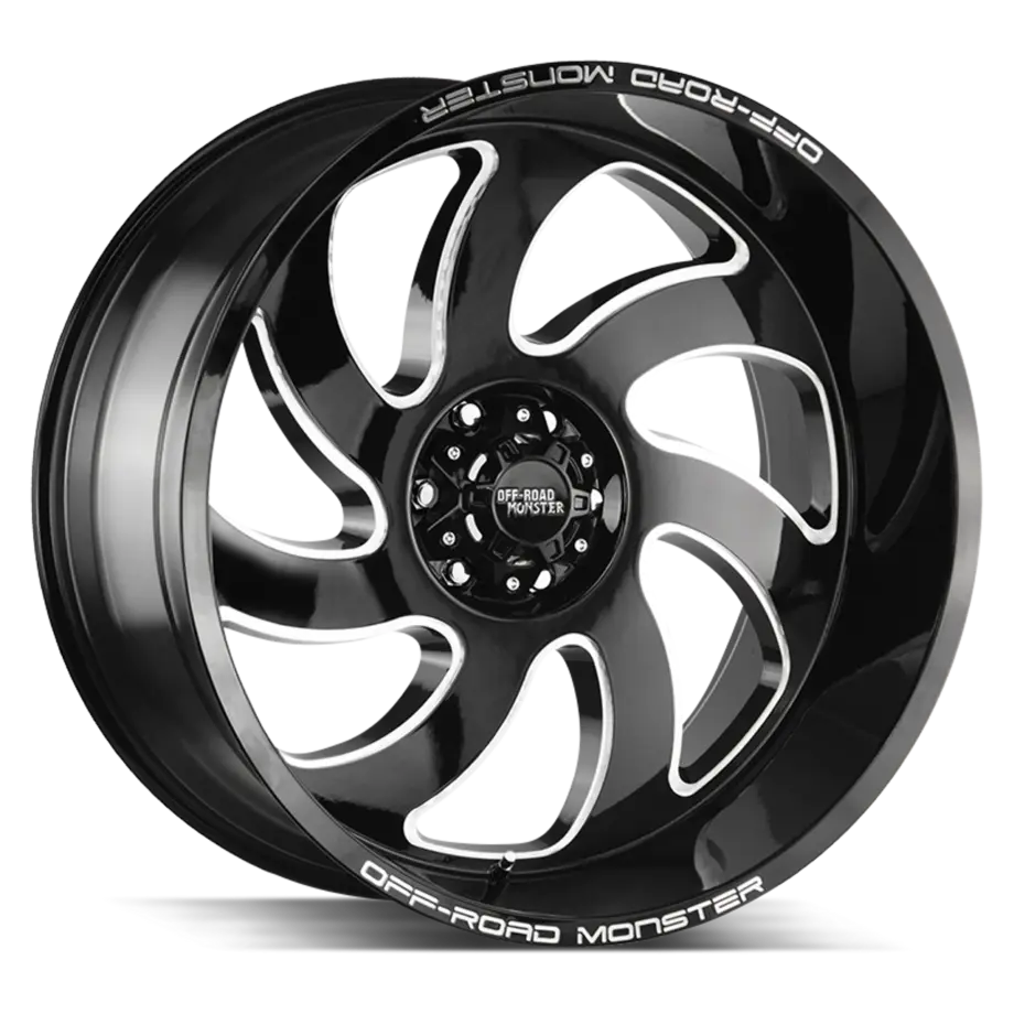 Off Road Monster M07 5x127 22x12-44 Gloss Black Milled