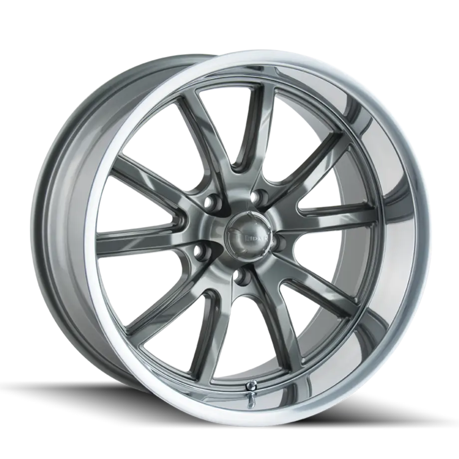 Ridler Type 650 5x120.65 20x8.5+0 Grey/Polished Lip