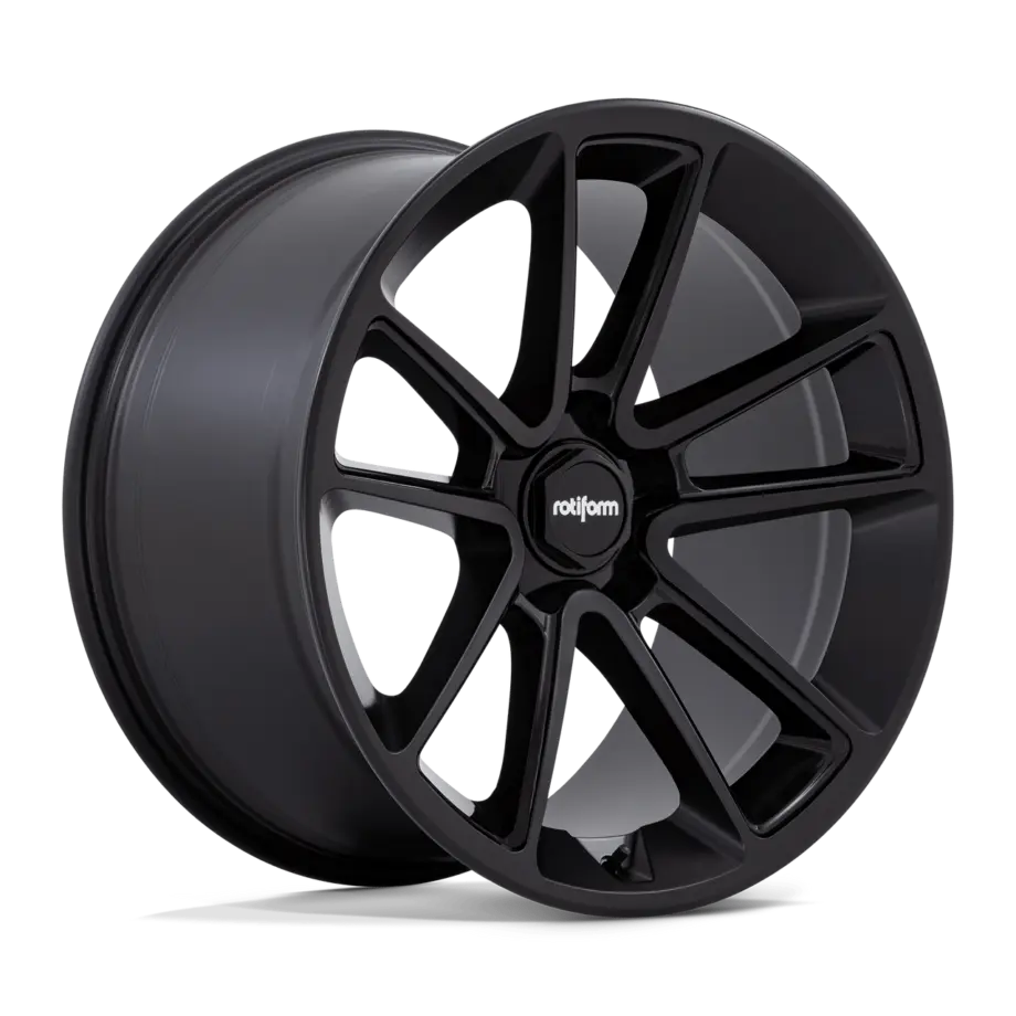 Rotiform 1PC R194 BTL 5X112 21X11 +28 MATTE BLACK WITH BLACK CAP AND INSIDE SPOKE DETAILS