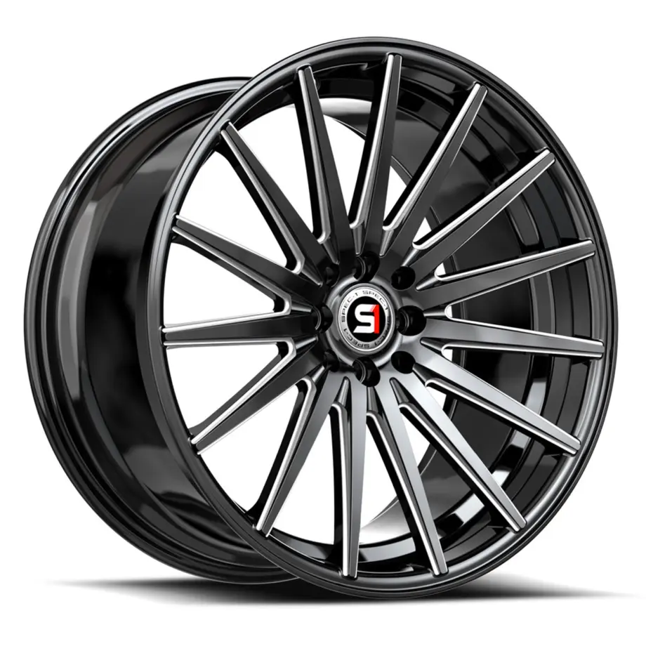 Spec-1 SP-69 5x100/5x114.3 18x8 +38 Gloss Black & Milled