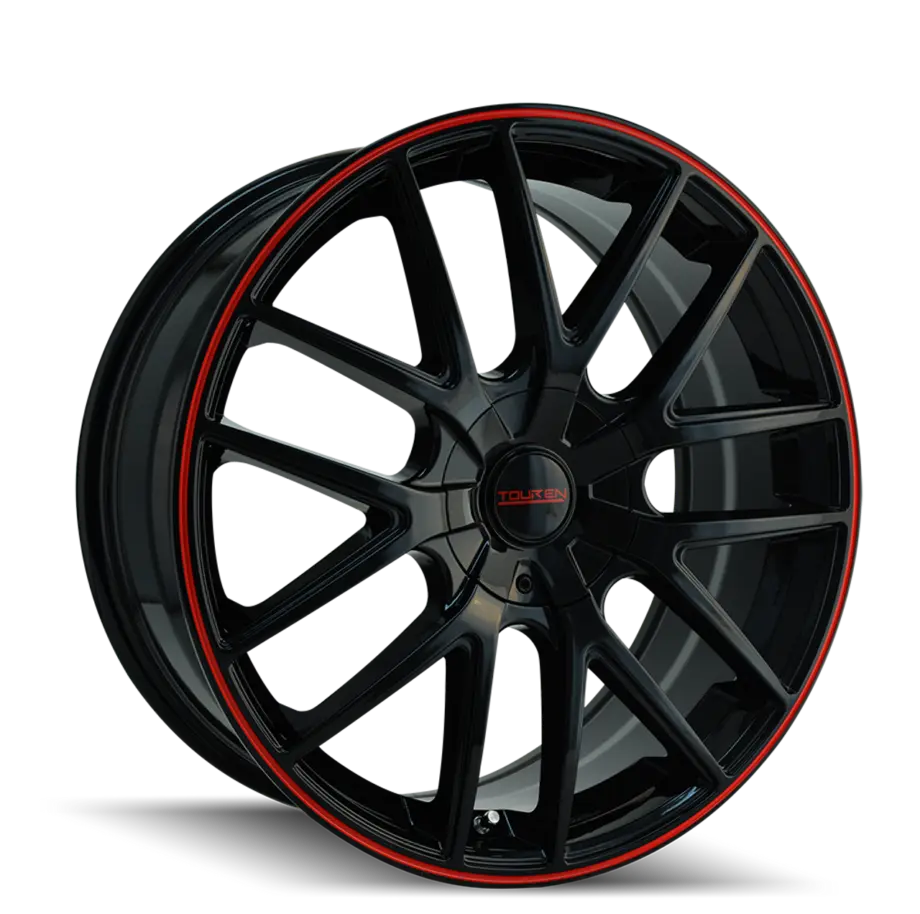 TOUREN TR60 3260 4x100/4x114.3 16x7 +42 GLOSS BLACK WITH RED RING