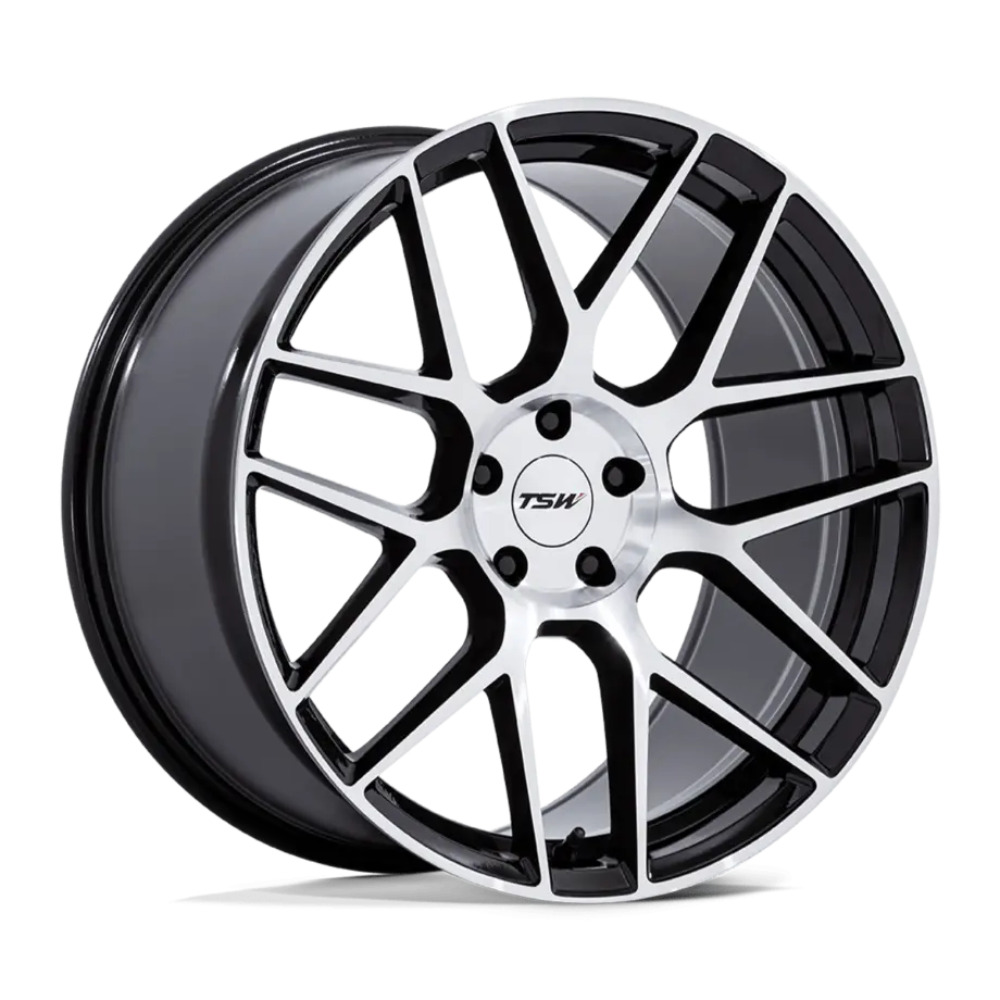 TSW TW002 LASARTHE 5X112 18x10.5 +35 GLOSS BLACK MACHINED