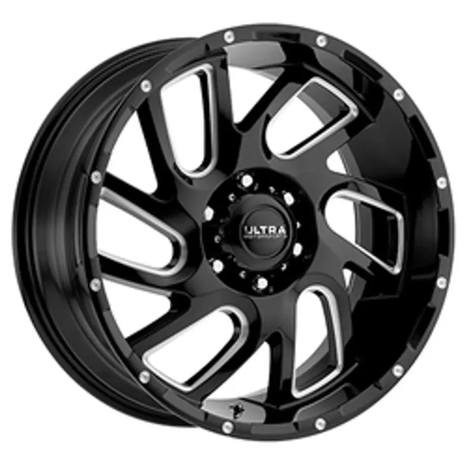 Ultra 221BM Carnage 6x139.7 17x9 +18 Gloss Black w/ Milled Accents