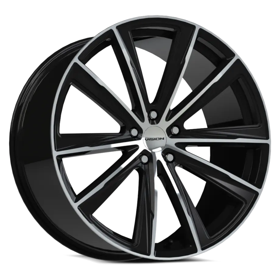 Vision Street-Designs 471 Splinter 5x115 18x18.5+12 Gloss Black Machined Face