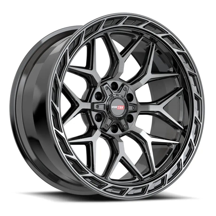 Vortek VRP-504 6x135/6x139.7 22x10 -18 Black Diamond Cut With Dark Tint