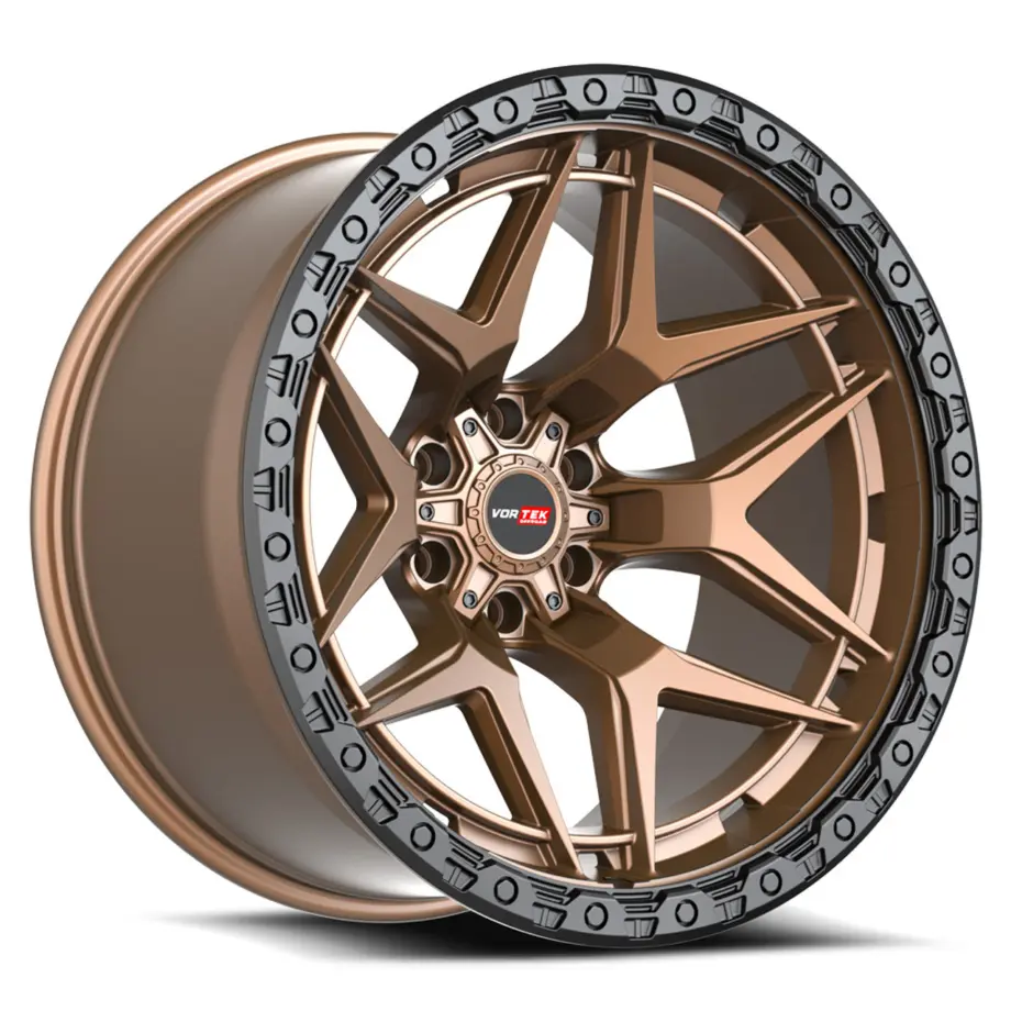 Vortek VRT-603 6x135/6x139.7 22x12 -44 Matte Bronze With Black Bead Ring