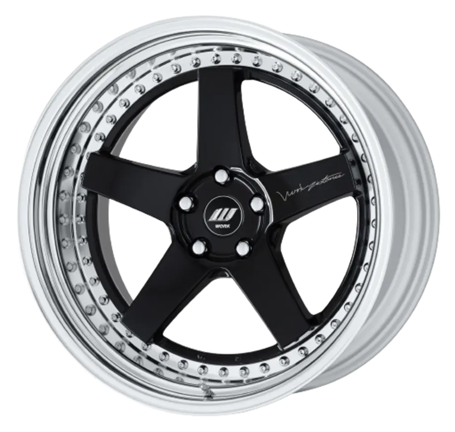 Work Zistance W5s 5x108 19x12+-12 s disk Gloss Black