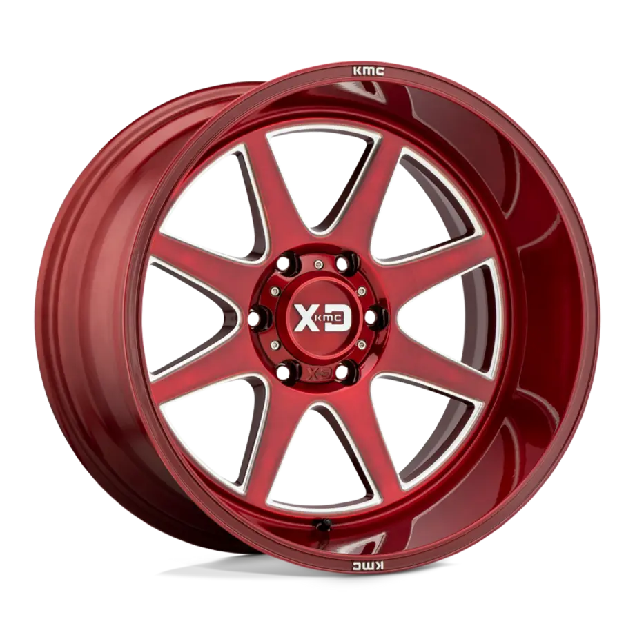 XD XD844 PIKE 5X127 20X10 -18 BRUSHED RED WITH MILLED ACCENT