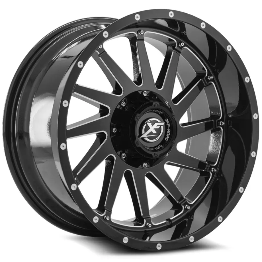 XF Off-Road XF-216 5x139.7/5x150 20x10 -24 Gloss Black & Milled