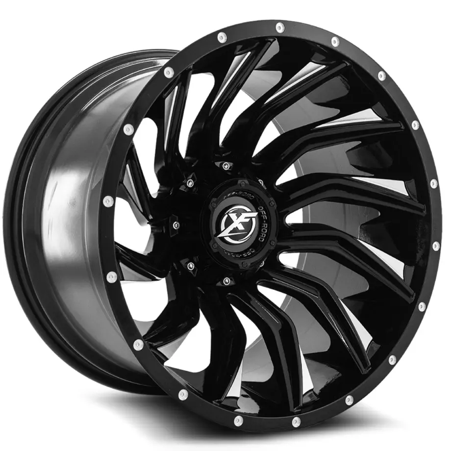 XF Off-Road XF-224 8x165.1/8x170 20x10 -12 Gloss Black & Milled