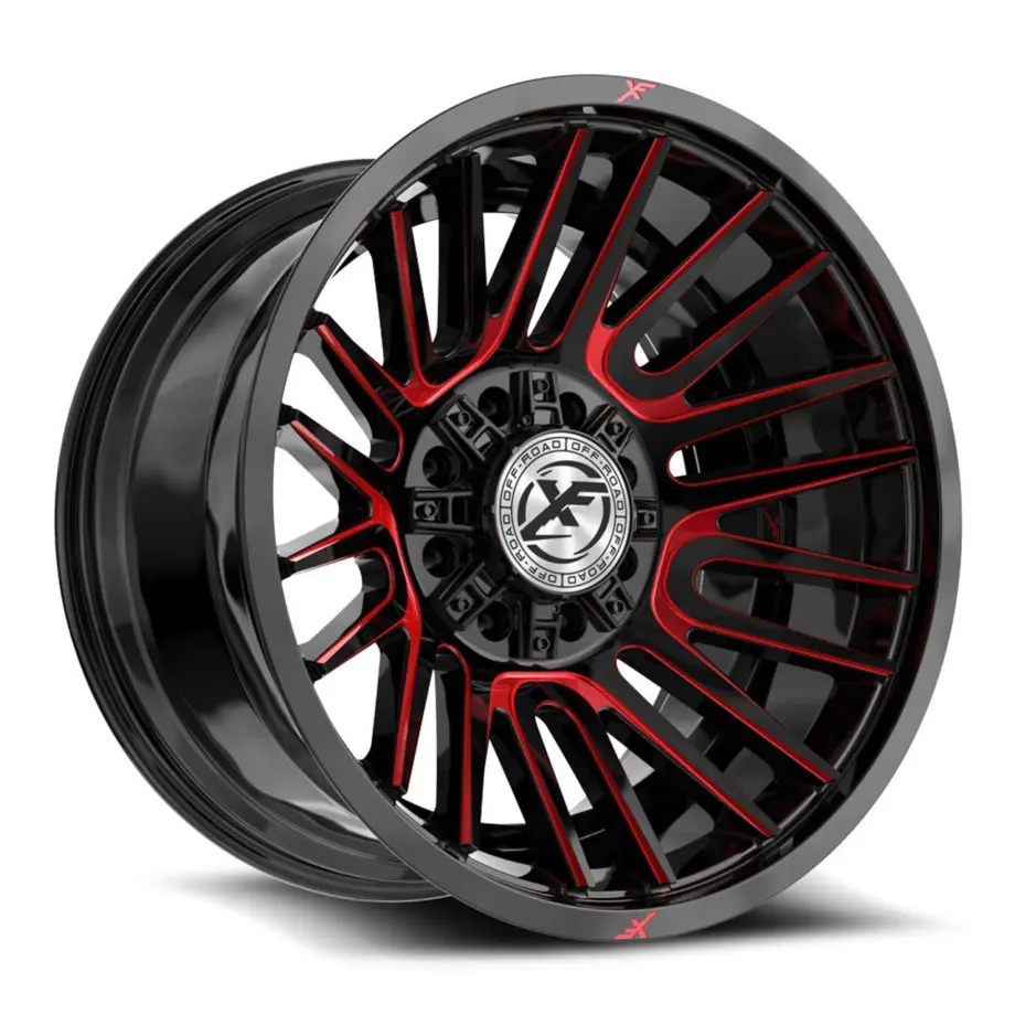 XF Off-Road XF-234 8x165.1/8x170 20x10 -24 Gloss Black & Red Machined