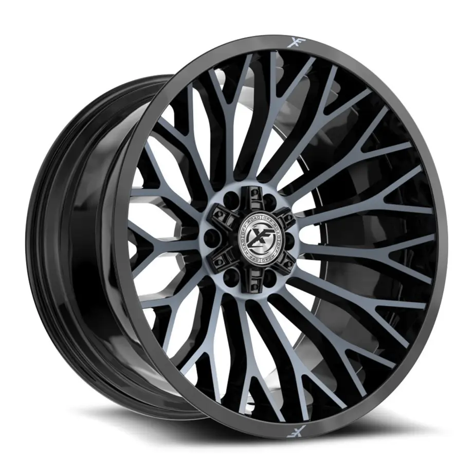 XF Off-Road XF-237 5x127/5x139.7 20x10 -12 Gloss Black & Machined Titanium Double Dark Tint